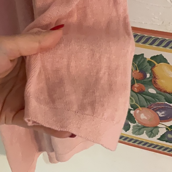 Cynthia Rowley Woman Linen Blend Open Front Cardigan, Size 2X, Pink, NWT - Picture 3 of 7